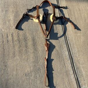 Brown Leather Five Point Breastplate